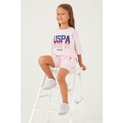 U.S. Polo Assn. komplet šorc i majica za devojčice US1405-G roze Cene