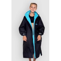 Dryrobe Advance Long Sleeve Kids 10-13 Surf poncho black blue Cene