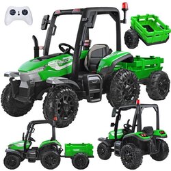 Veliki AKU traktor 4x4 s prikolicom zeleni Cene