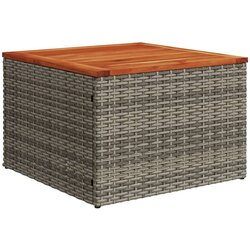 vidaXL Vrtni stol sivi 55 x 55 x 37 cm od poliratana i bagremovog drva Cijene