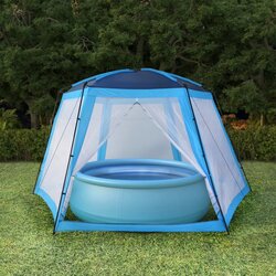 vidaXL Šator za bazen od tkanine 660 x 580 x 250 cm plavi Cijene