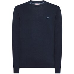 Sun68 muŠki dŽemper round neck solid navy blue Cene
