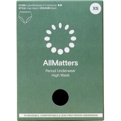 AllMatters Period Underwear High Waist Black - XS Cene