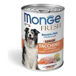 Monge fresh dog Senior Puran in Zelenjava 400 g Cene