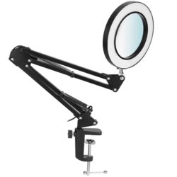  Stona LED lampa sa lupom HQ crna Cene