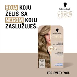 Creme Supreme 8-16 hladno pepeljasto svetlo plava boja za kosu Cene