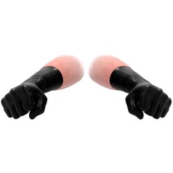 Fist It Latex Short Gloves Black Cene