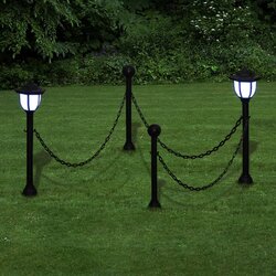 vidaXL Lanac ograda sa 2 LED solarne lampe i 2 stupa Cijene