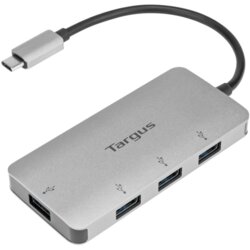 Targus Adaptador USB-C A 4XUSB 3.0 PLATA, (20837053) Cene