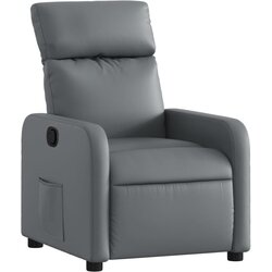 Maison Chic Počivalnik - Relax naslanjač sivo umetno usnje, (22040408) Cene