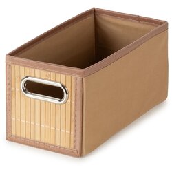 Compactor Škatla za shranjevanje iz bambusa v naravni barvi 15x31x15 cm – Cene