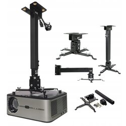 Zenwire univerzalni nosilec za projektor 4v1 stropni/stenski, teleskopski 43–65 cm, do 25 kg, črn, kovinski, (5000193574) Cene