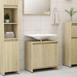 vidaXL Kopalniška omarica sonoma hrast 60x33x61 cm iverna plošča, (20679791) Cene