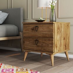 Hanah home Noćni ormarić Versa 52x55.1x45cm Orah Cijene