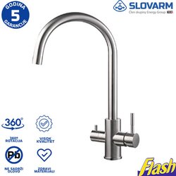 Slovarm Slavina za sudoperu HROM INOX 2u1 - standardna i filtrirana voda - Slovarm 486010 Cene