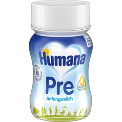 Humana Začetna formula za dojenčke na osnovi kravjega mleka Pre – pripravljena za uporabo - 90 ml Cene