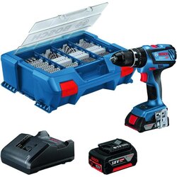 Bosch komplet alata: gsb 18V-45 + 2x gba (1x 2,0 ah + 1x 4,0 ah) + gal 18V-40 + 82-delni set burgija/bitova l-case pick&click 0615A5008G Cene