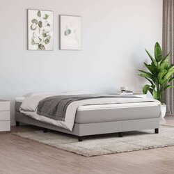  Za krevet s oprugama svjetlosivi 140 x 190 cm od tkanine Cijene