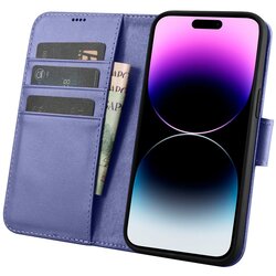 ICARER 2v1 usnjena preklopna torbica za iPhone 14 Pro Anti-RFID denarnica svetlo vijolična, (21522162) Cene