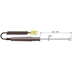 B+B Thermo-Technik Površinsko tipalo B+B Thermo-Technik OHF 1xK NL 130 -50 do 650 °C K, (20634106) Cene