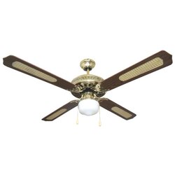 Eurolamp Plafonski ventilator sa svetlom E27, 125 cm, 70W, braon-zlatni 147-29001 Cene