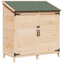 vidaXL Vrtno skladišče Naravna 106,5 x 56 x 113,5 cm Inženirski les, (5000235347) Cene