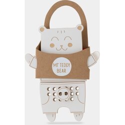 Milin Wooden Lacing Toy Mr. Teddy aktivna igračka 22 cm x 17 cm x 0,7 cm 1 kom Cene