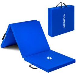 THUNDER Gimnastična zložljiva podloga za vadbo vzmetnica – trda, nedrseča, 180×60×5 cm ® MG-02-BLUE, (5000093910) Cene