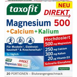 taxofit® Magnezij 500 + kalcij + kalij - 20 vreč. Cene