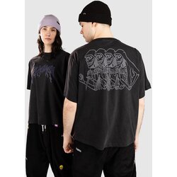 Jacker Skeleton Garment Dyed T-shirt black Cene