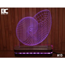 Black Cut 3D lampa sa 9 različitih boja i daljinskim upravljačem - puž ( A13 ) Cene