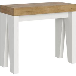 Ityhome 90 x 77 konzolna miza bela/rjava, (20847987) Cene