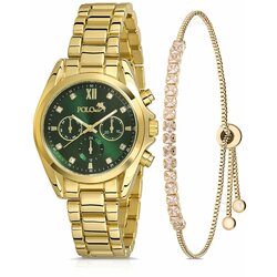 Polo Air Women's Wristwatch Luxury Zircon Stone Bracelet Combination Gold Color Cene