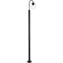 QAZQA Moderna svetilka črna s prozornim steklom 200 cm IP44 - Sfera Cene