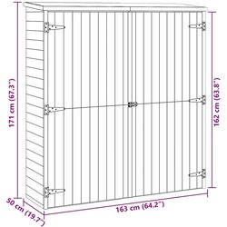 vidaXL vrtna lopa za orodje 163x50x171 cm trdna borovina Cene