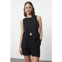 Trendyol Black Crew Neck Vest Shorts Woven Bottom-Top Set Cene