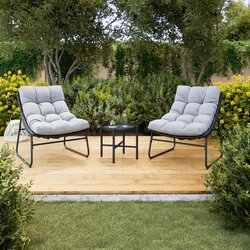 Bessagi Garden set za balkon elia, 3-Delno, siva, črna Cene