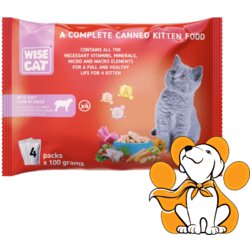Carpathian Pet Food Wise Kitten Juicy Lamb In Sauce 4x100g, Vlažna Hrana Za Mačiće Cene