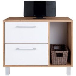 Modern Living Komoda Box, Bela, Barva Hrasta Cene
