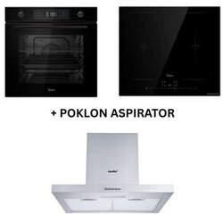 Midea Ugradna rerna MBON5M90E6-BK + Indukcijska ploča MC-IF7455J1CC-A + Poklon Comfee aspirator KWH-TSHM17SS-60 Cene