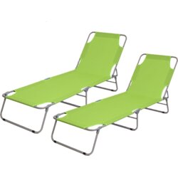  Set ležaljki za plažu, 2 komada, Zeleni Cene