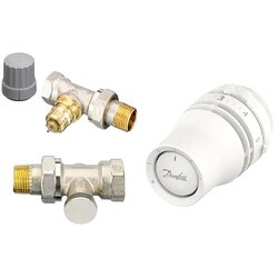 Danfoss Termostatska glava in ventil v setu (Bela) Cene