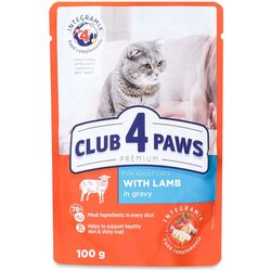 CLUB 4 PAWS HRANA ZA MAČKE SA JAGNJETINOM U SOSU 100g Cene