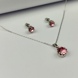 ALP crystal Set ogrlica i minđuše SSS3929FRP, Roze Cene