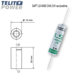 SAFT litijum AA 3.6V 2600mAh LS14500-AX ( 1860 ) Cene