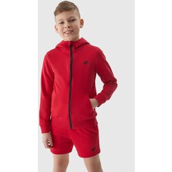 4f Boys' Sweatshirt Zipped Up Hoodie - Red Cene