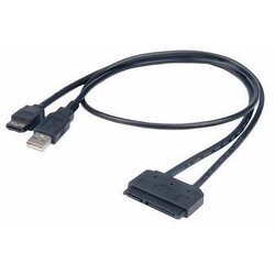 Akasa trdi diski/SSD adapter [1x kombiniran ženski konektor SATA, 15 + 7 polov - 1x moški konektor USB 2.0 tipa A, 7-polni moški konektor eSATA] 0.4 m, (20410613) Cene