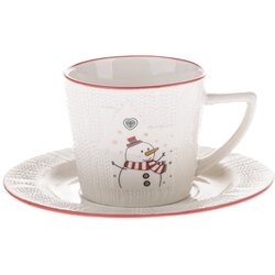 Dakls Bijela porculanska šalica s božićnim motivom 110 ml – Cene