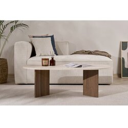 Hanah home sto za dnevnu sobu sable travertine walnut Cene