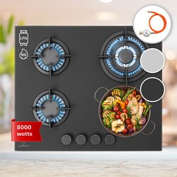 Klarstein Firetale, plinska kuhalna plošča, 4 gorilniki, aluminijasti gorilniki, vključno s cevjo in redukcijskim ventilom Cene